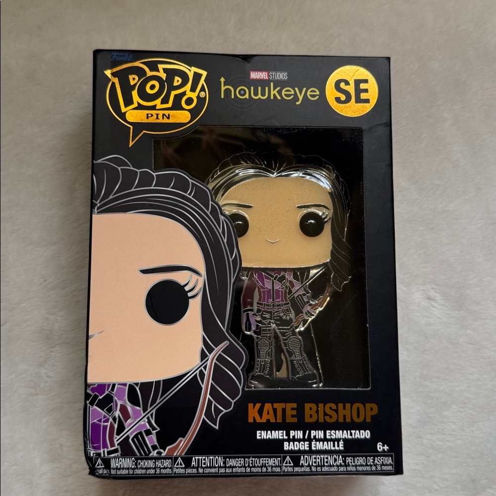 Funko Pop Marvel Studios hawkeye Kate Bishop Enamel Pin